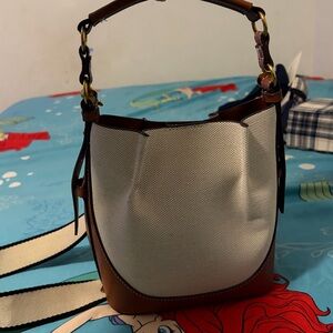 Zara Brown and Cream Shoulder Bag
